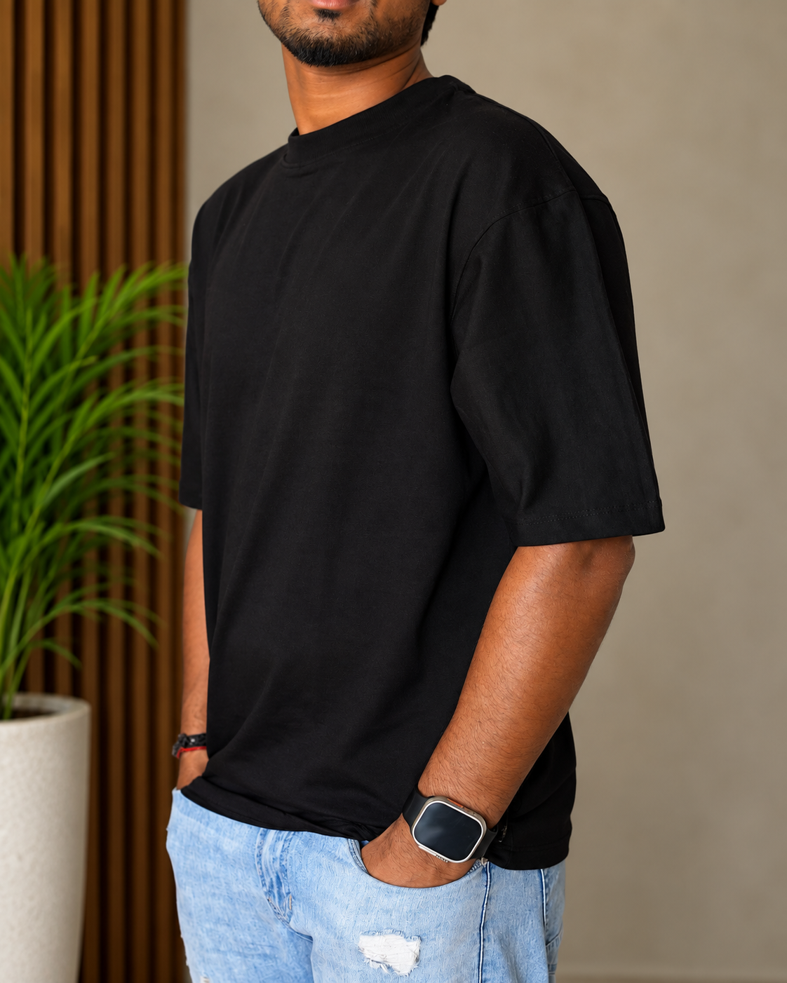 Classic Jet Black Solid Tee