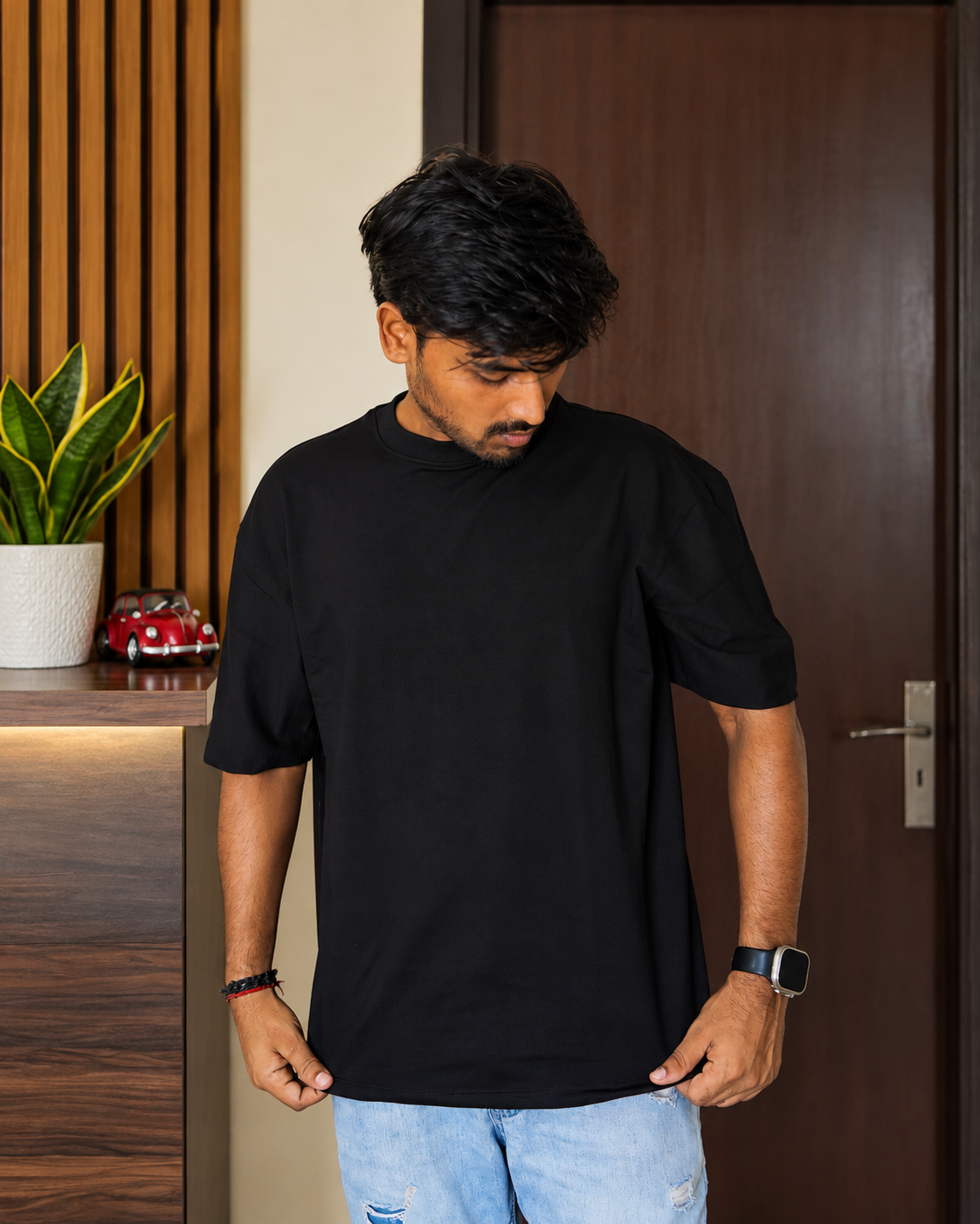 Classic Jet Black Solid Tee