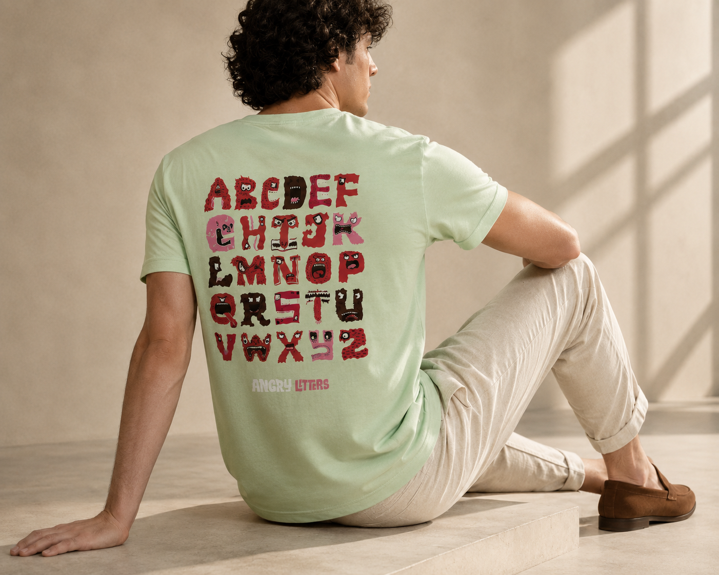 Angry Letters Printed T-Shirt