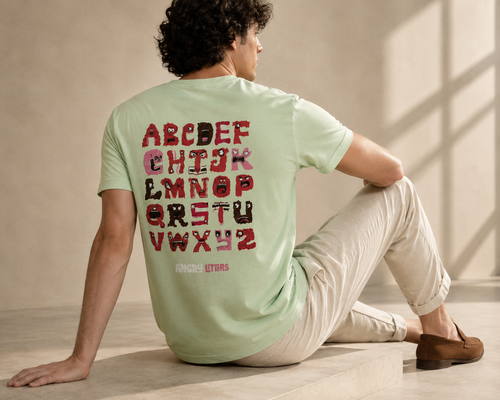 Angry Letters Printed T-Shirt