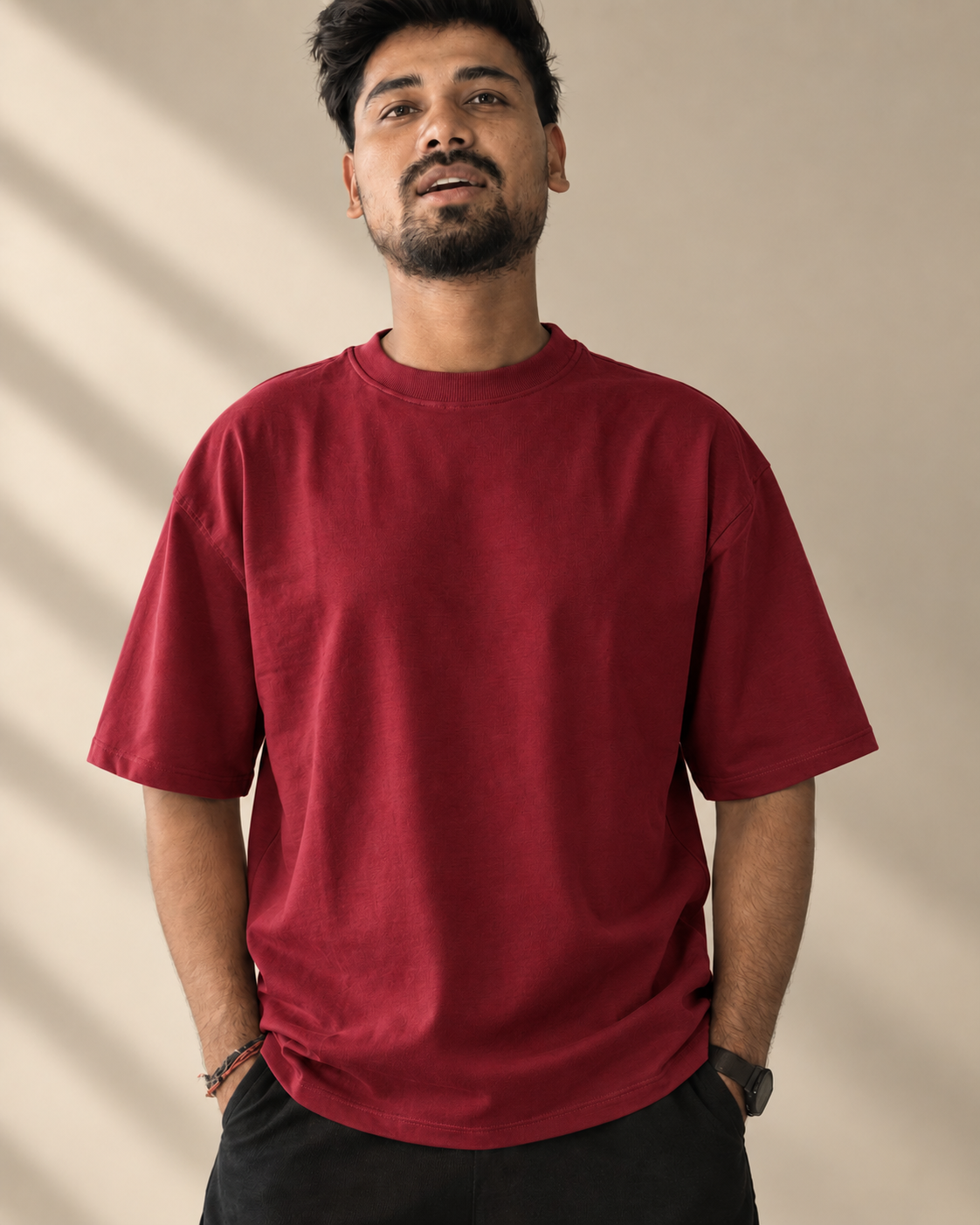Crimson Maroon Heavyweight Solid Tee