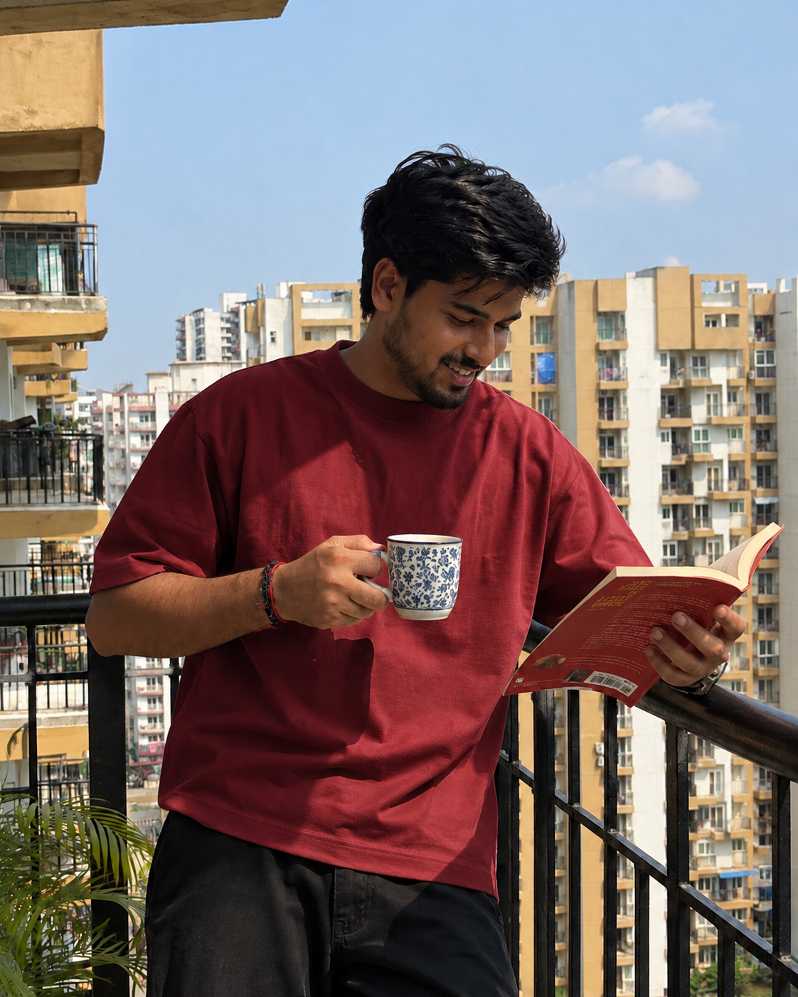 Crimson Maroon Heavyweight Solid Tee