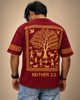 "NEITHER 2.0" Warli Tribal Art Tee