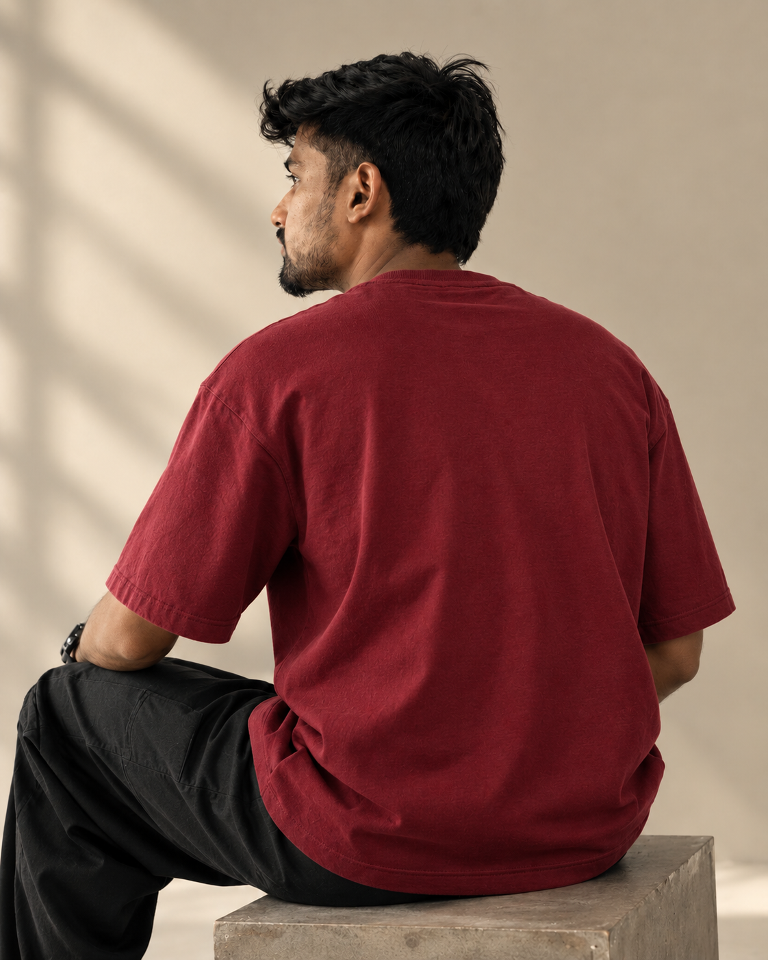 Crimson Maroon Heavyweight Solid Tee
