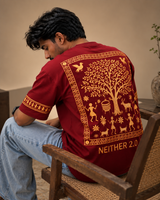 "NEITHER 2.0" Warli Tribal Art Tee